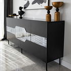 Consola, Neostill, Milan, 180x80x40 cm, PAL, Negru / Fume