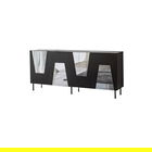Consola, Neostill, Venice, 180x80x40 cm, PAL, Negru / Fume