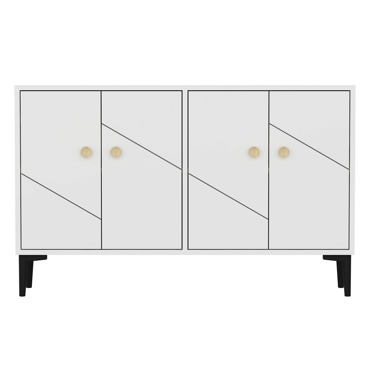 Comoda TV, Odessa, Myria, 120x30x75 cm, PAL, Alb