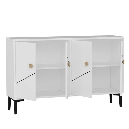Comoda TV, Odessa, Cria, 120x75x30 cm, PAL, Alb