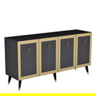 Consola, Olivia, Bare, 150x40x80 cm, PAL , Antracit / Aur