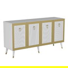Consola, Olivia, Bare, 150x40x80 cm, PAL , Alb/Auriu