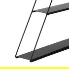 Raft de perete, Puqa Design, Cara, 60x9x70 cm, Metal, Negru