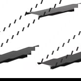 Raft de perete, Puqa Design, Cara, 60x9x70 cm, Metal, Negru