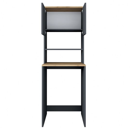 Dulap masina de spalat, Rani, KD101, 65x183.6x60 cm, PAL, Nuc / Antracit