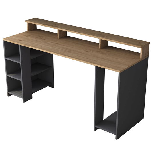 Birou, Rani, HA110, 160x89.5x55 cm, PAL, Nuc / Antracit