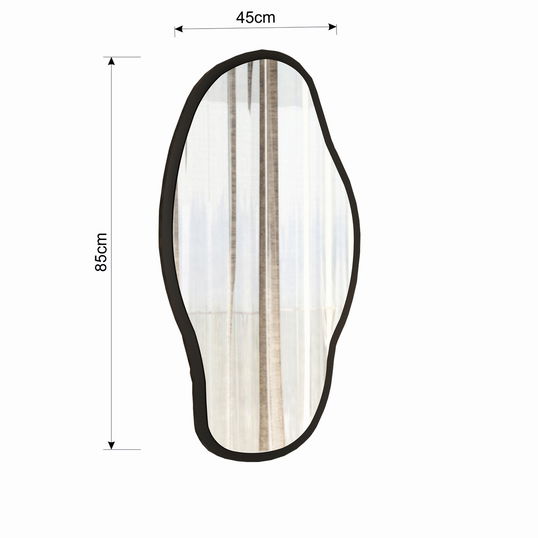 Oglinda decorativa, Siam, Couldy, 45x85x2.2 cm, MDF , Transparent