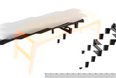 Banca, Vow Chair, Touch Bench, 120x40x45 cm, Lemn de carpen, Maro/Crem