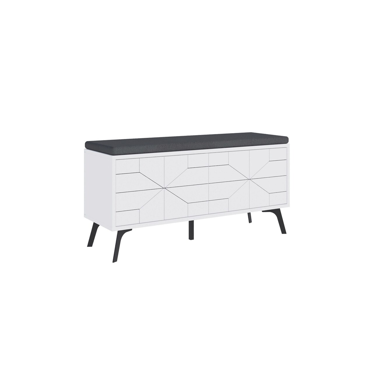Pantofar, Decortie, Dune Bench, 107x55x35 cm, PAL, Alb