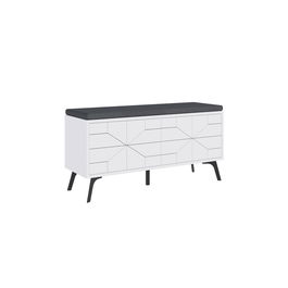 Pantofar, Decortie, Dune Bench, 107x55x35 cm, PAL, Alb