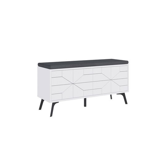 Pantofar, Decortie, Dune Bench, 107x55x35 cm, PAL, Alb