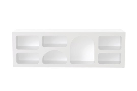 Consola, Glenevis, Lorin, 160x51x38 cm, PAL, Alb