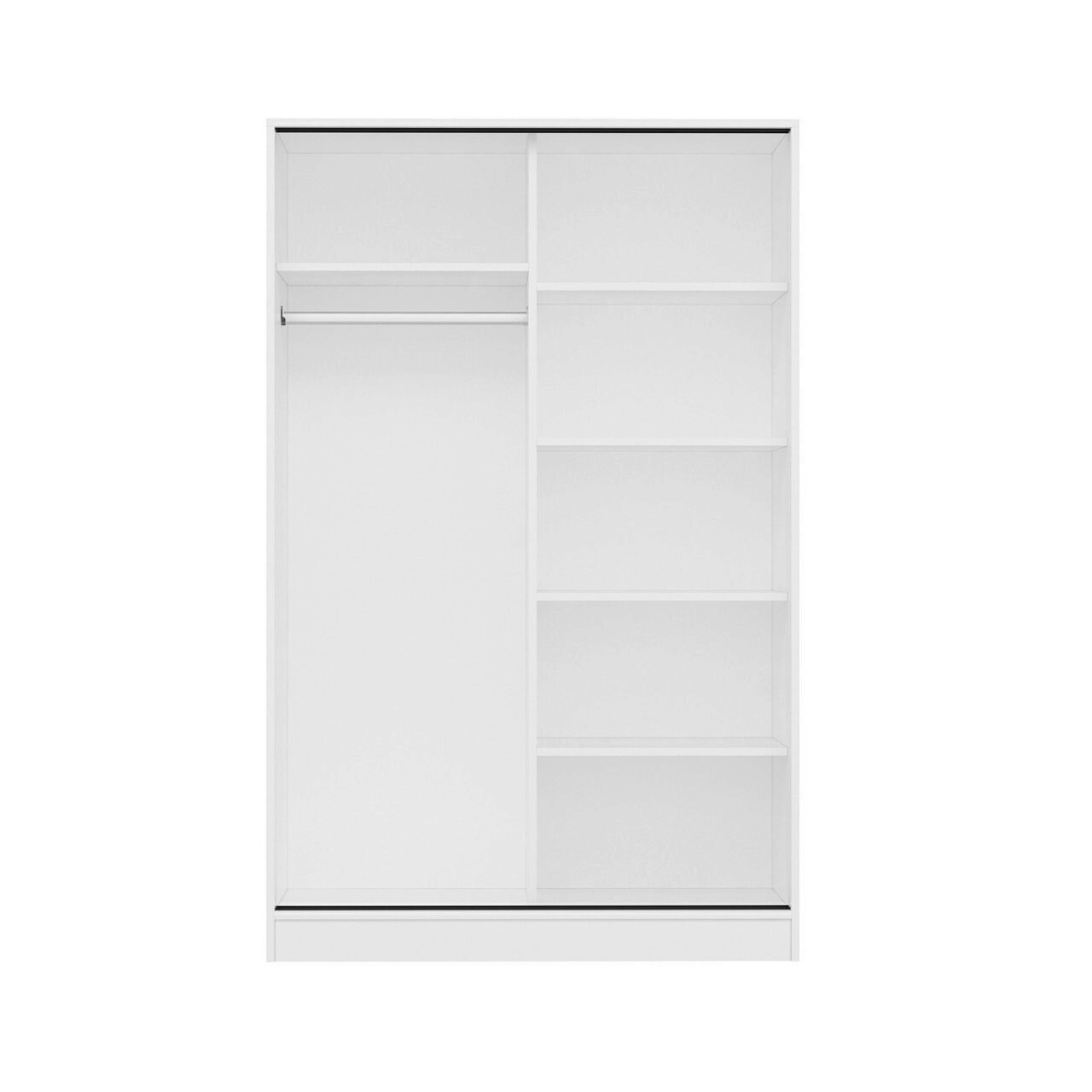 Dulap pentru haine, Minerva, Kale White, 120x190x60 cm, PAL, Alb