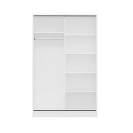 Dulap pentru haine, Minerva, Kale White, 120x190x60 cm, PAL, Alb