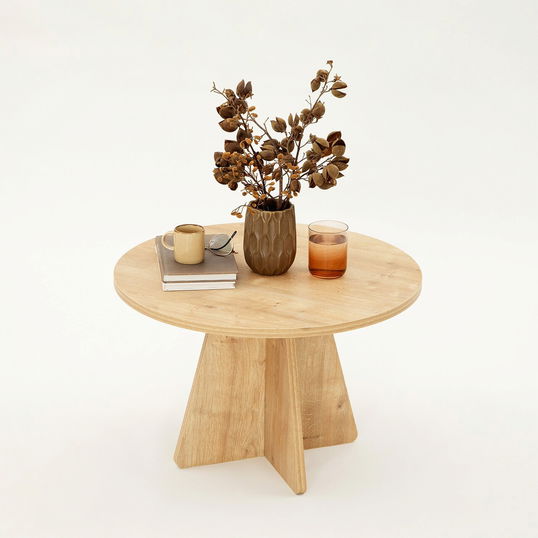 Masuta de cafea, Neostill, Mushroom, 60x40x60 cm, PAL, Maro