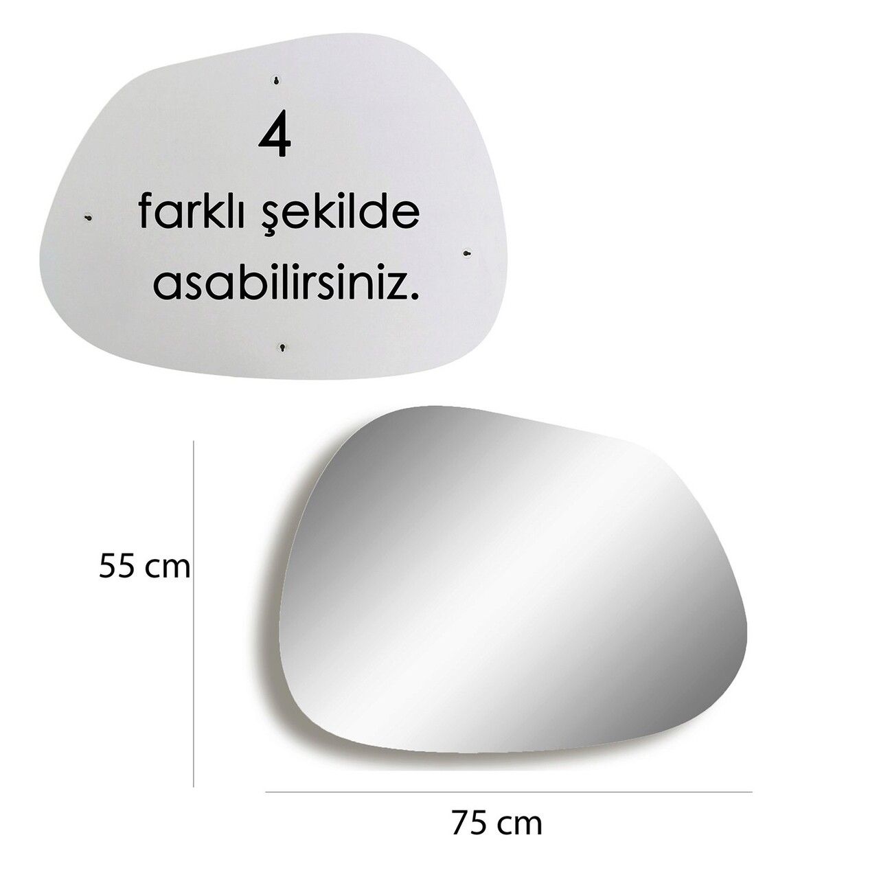 Oglinda decorativa, Neostill, Gusto, 75x55 cm, PAL, Auriu