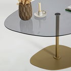 Masuta de cafea, Neostill, Soho, 85x40x67 cm, Sticla temperata, Gri inchis/Auriu