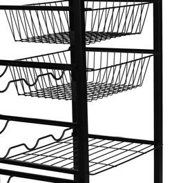 Masa de bar, Puqa Design, Laney, 32x90x86 cm, PAL, Pin Atlantic / Negru