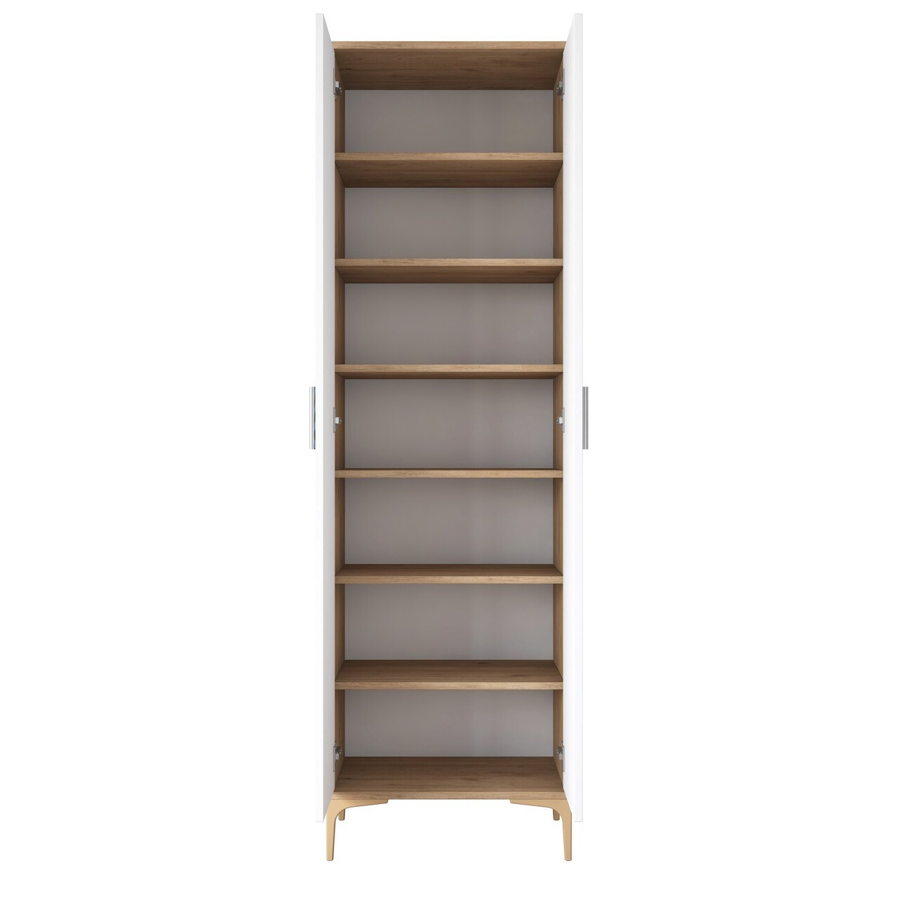 Dulap multifunctional, Rani, JE102, 60x198.6x37.5 cm, PAL, Nuc/Alb