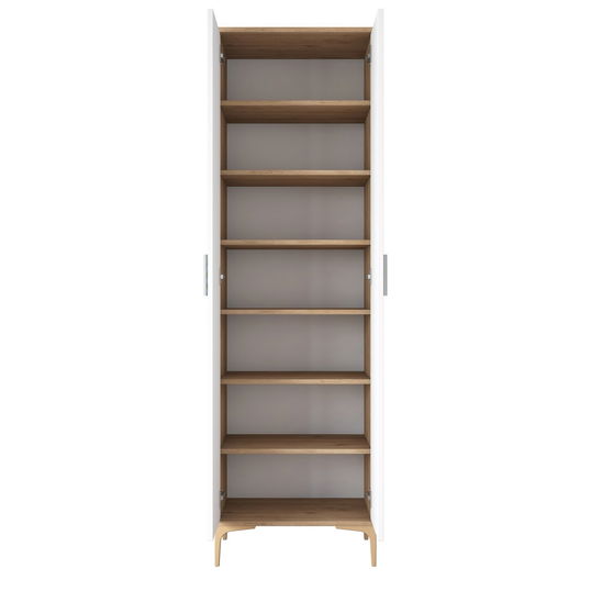 Dulap multifunctional, Rani, JE102, 60x198.6x37.5 cm, PAL, Nuc/Alb