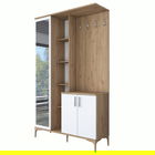 Cuier de perete, Rani, EA109, 120x198.6x37.5 cm, PAL, Nuc/Alb