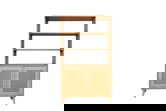 Corp biblioteca, Wolina, Jüt Bookshelf, 40x90x110 cm, Lemn de carpen, Stejar