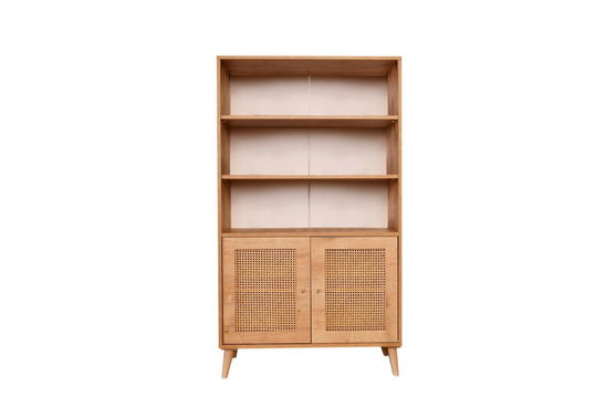 Corp biblioteca, Wolina, Hazeran Bookshelf, 40x90x110 cm, Lemn de carpen, Stejar