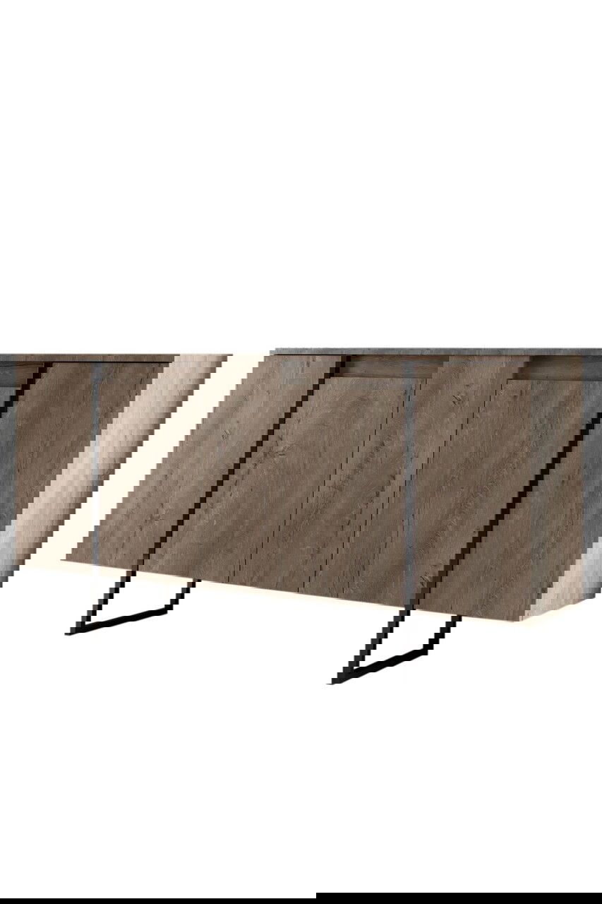Consola, Bexley, Luxe, 160x35x80 cm, PAL, Nuc / Negru