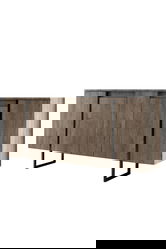 Consola, Bexley, Luxe, 160x35x80 cm, PAL, Nuc / Negru