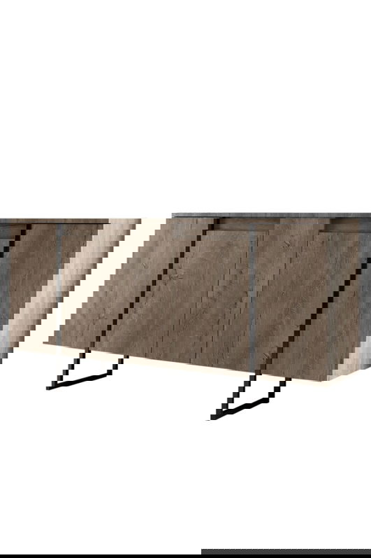 Consola, Bexley, Luxe, 160x35x80 cm, PAL, Nuc / Negru