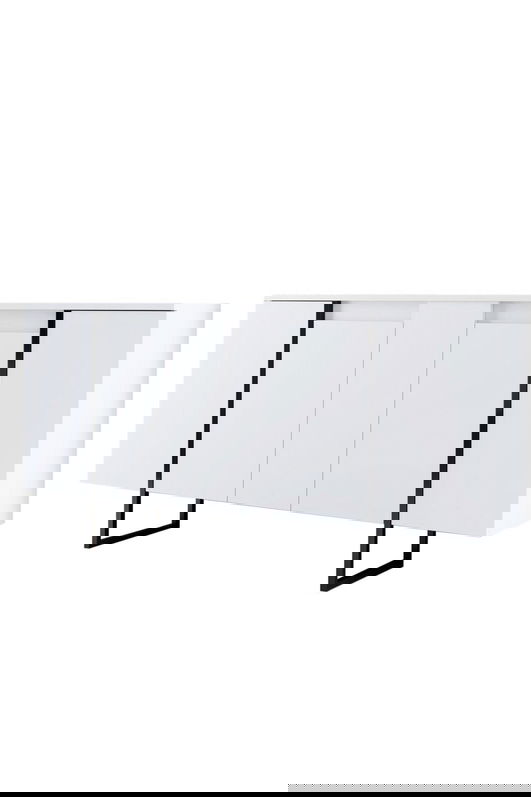 Consola, Bexley, Luxe, 160x35x80 cm, PAL, Alb/Negru