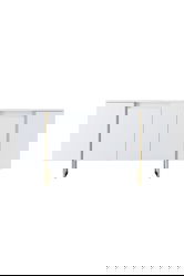 Consola, Bexley, Luxe, 160x35x80 cm, PAL, Alb/Auriu