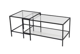 Set masuta de cafea, Caliente, Sevay, Sticla temperata, Negru