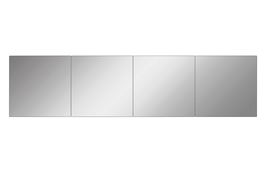 Oglinda decorativa, Mirrorland, Rectangular 2, Oglindă indestructibilă cu obturator, Argintiu