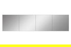 Oglinda decorativa, Mirrorland, Rectangular, Oglindă indestructibilă cu obturator, Argintiu