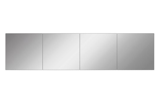 Oglinda decorativa, Mirrorland, Rectangular, Oglindă indestructibilă cu obturator, Argintiu