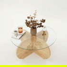 Masuta de cafea, Neostill, Bubble, 75x35x75 cm, Sticla temperata , Maro