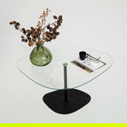 Masuta de cafea, Neostill, Soho, 85x40x67 cm, Sticla temperata, Transparent/Negru