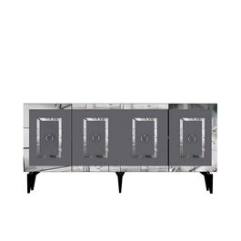 Consola, Olivia, Karya, 150x40x79 cm, PAL , Antracit / Argintiu