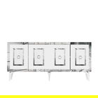 Consola, Olivia, Karya, 150x40x79 cm, PAL , Alb / Argintiu