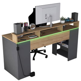 Birou, Rani, HA122, 160x89.5x55 cm, PAL, Nuc / Antracit