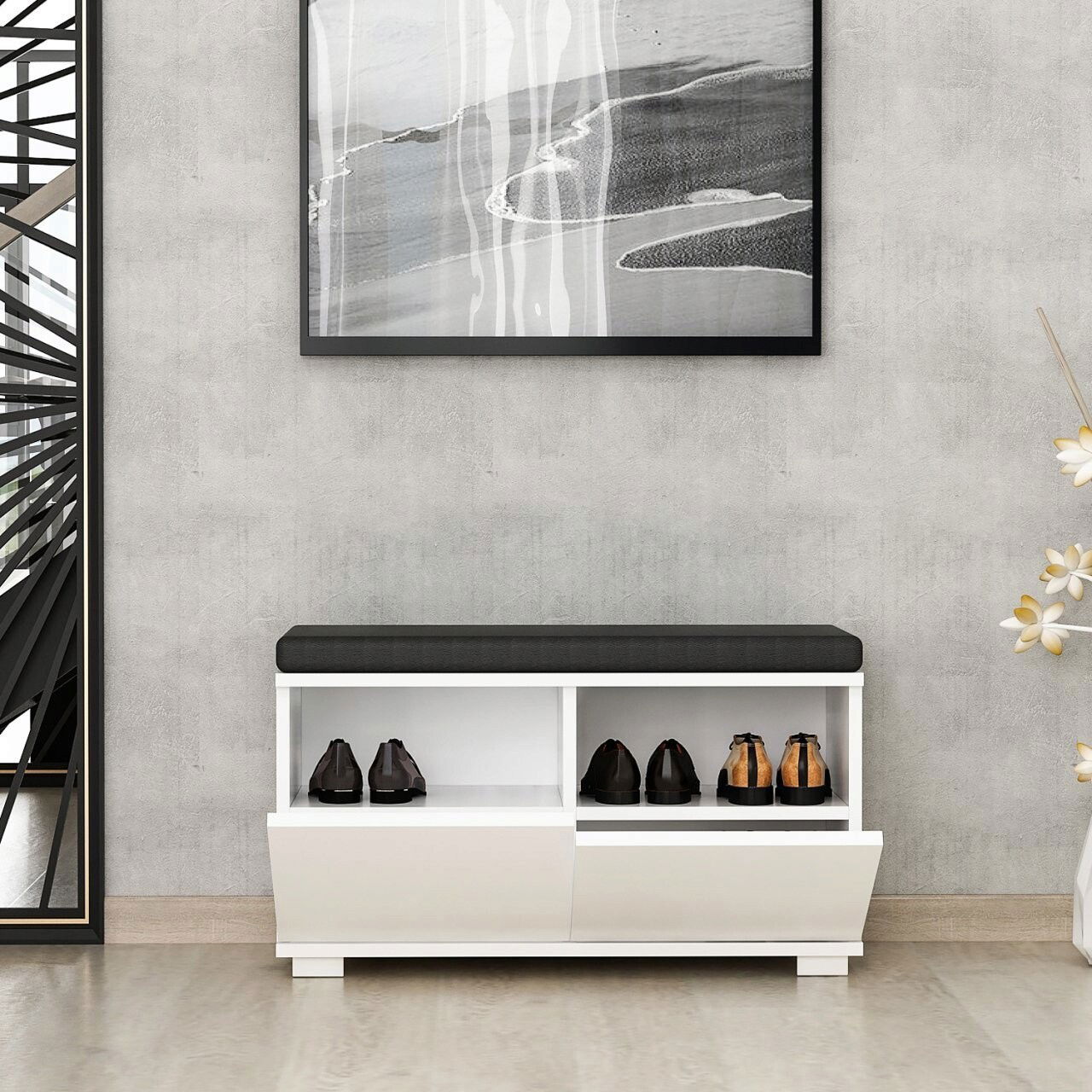 Pantofar, Minerva, Drago, 80x42x35 cm, PAL, Alb