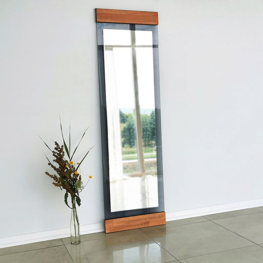 Oglinda Cheval, Neostill, Murano, 50x170x3 cm, Metal, Stejar / Fume