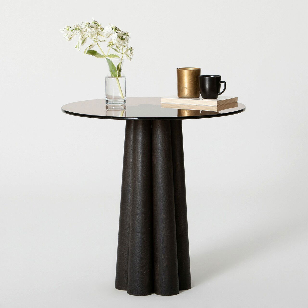 Masuta de cafea, Neostill, Thales, 50x50x50 cm, Sticla temperata, Negru/Bronz