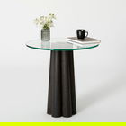 Masuta de cafea, Neostill, Thales, 50x50x50 cm, Sticla temperata, Transparent/Negru