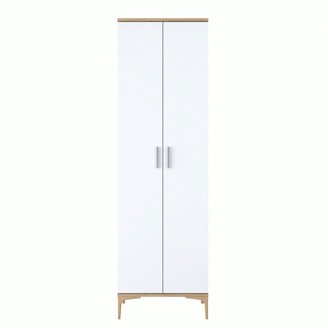 Cuier de perete, Rani, EA111, 60x198.6x37.5 cm, PAL, Nuc/Alb