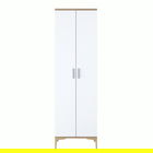 Cuier de perete, Rani, EA111, 60x198.6x37.5 cm, PAL, Nuc/Alb