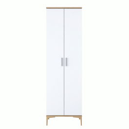 Cuier de perete, Rani, EA111, 60x198.6x37.5 cm, PAL, Nuc/Alb