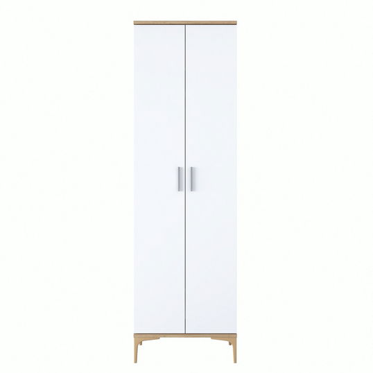 Cuier de perete, Rani, EA111, 60x198.6x37.5 cm, PAL, Nuc/Alb