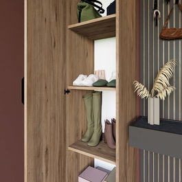 Dulap pentru haine, Miwood, Yaman 1 Door, 40x182x47 cm, PAL, Maro